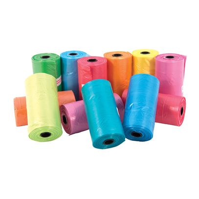 C0049 Lot de 12 rouleaux ramasse crotte multicolore - Boutique 24h/24