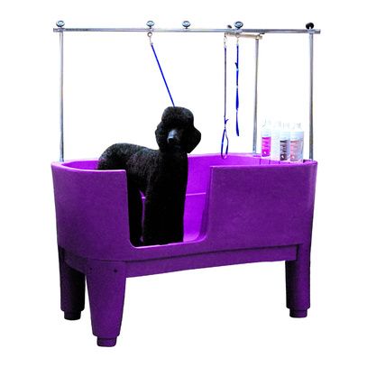 Baignoire de toilettage Polyéthylène sur pieds GRIS BLEU VIOLET