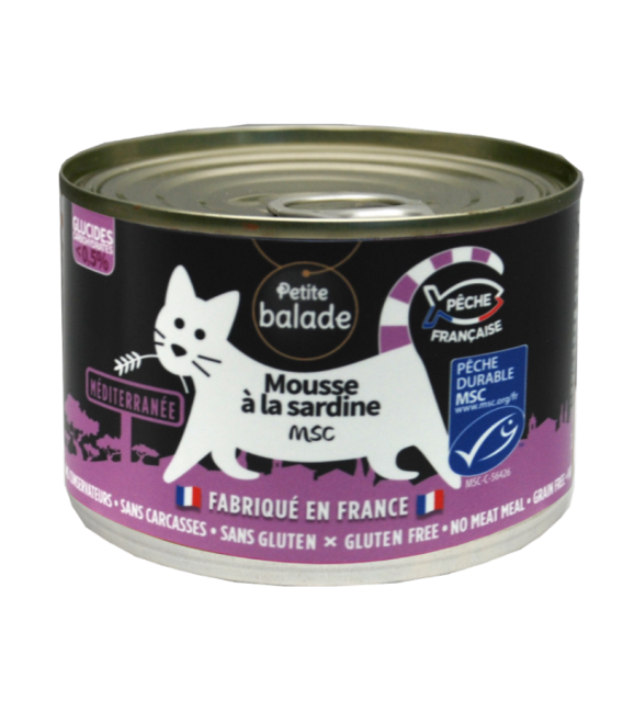 PATE Petite Balade sans céréale chat aux Sardines