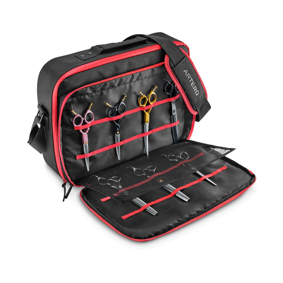 Artero Valise Athéna Rectangulaire Noire et Rouge - Boutique 24h/24