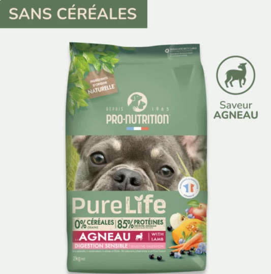 PURE LIFE CHIEN SENSIBLE AGNEAU 2KG