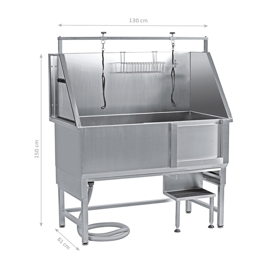Artero Sea -Baignoire de toilettage fixe pour grands, moyens et petits chiens, avec porte coulissante