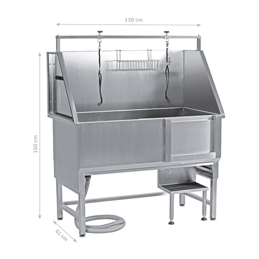 Artero Sea -Baignoire de toilettage fixe pour grands, moyens et petits chiens, avec porte coulissante
