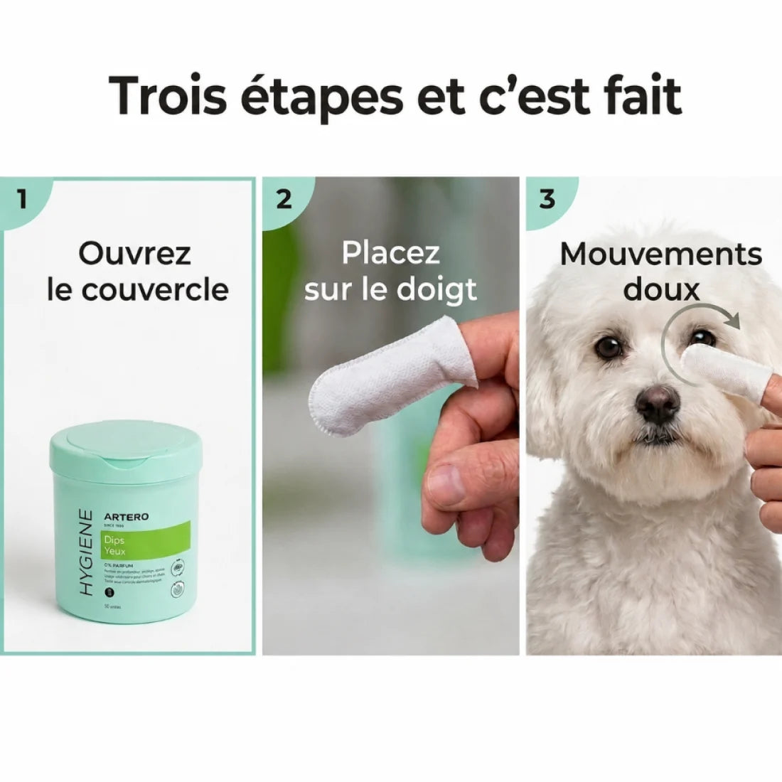 H686-Artero Doigtiers Pour Nettoyer Les Yeux CHIEN