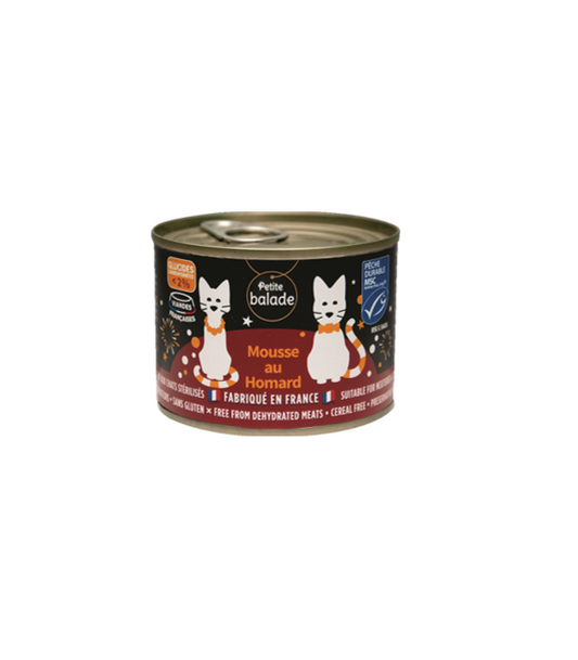 PATE Petite Balade sans céréale chat  au Homard